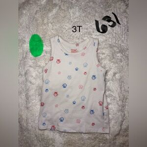 Cat & Jack Kids Tank Top with Shell Print - White